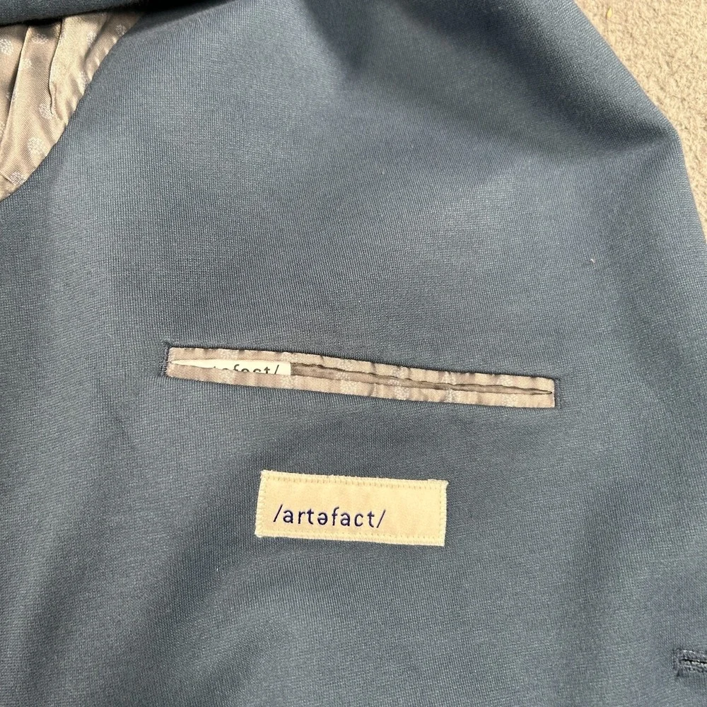 Artefact Blazer‎ Mens 42 Blue Polyester Business Classic Career Office Preppy
